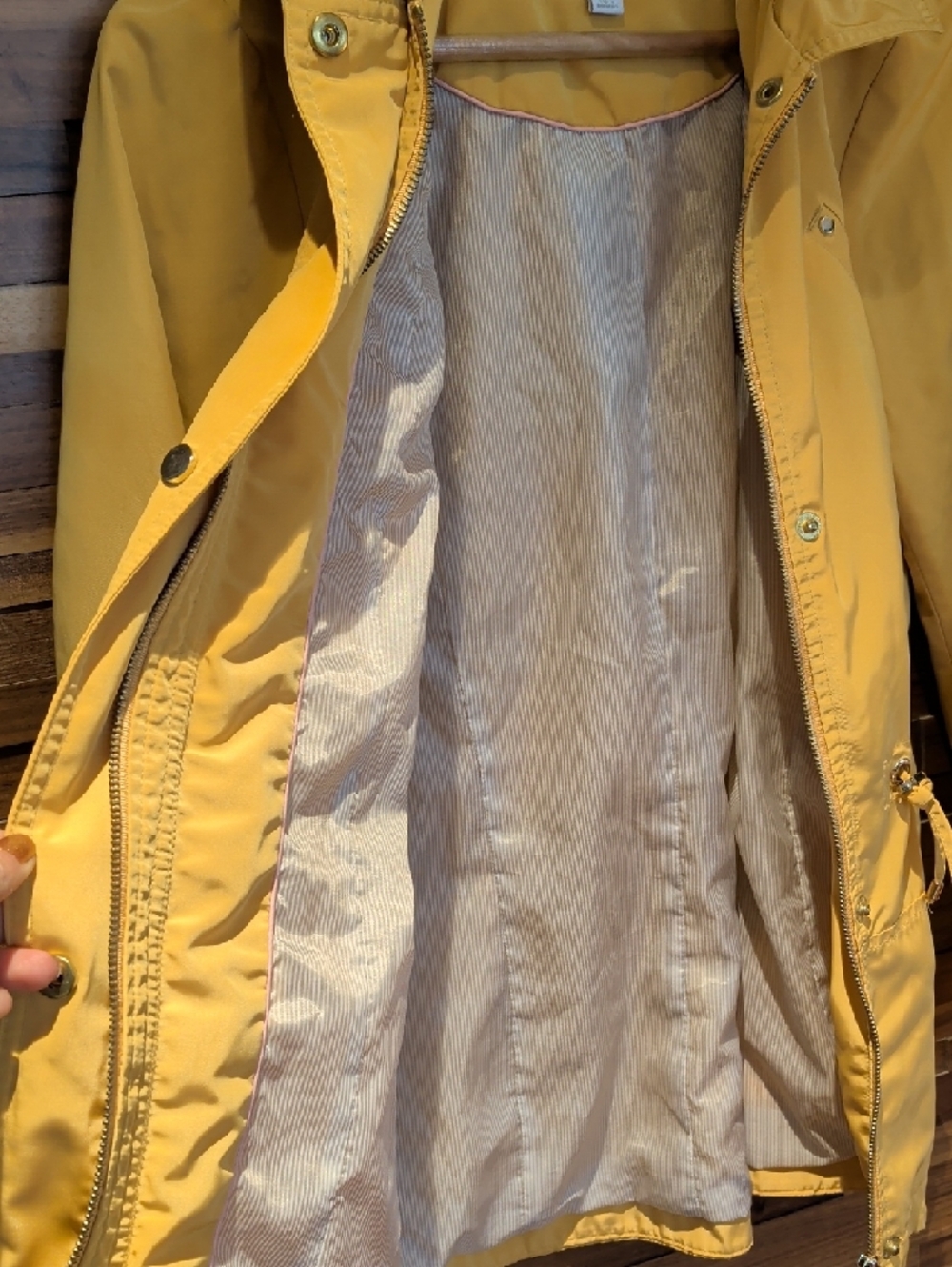 Charter Club Yellow Utility Jacket with Drawstring Waist - Picture 7 of 11
